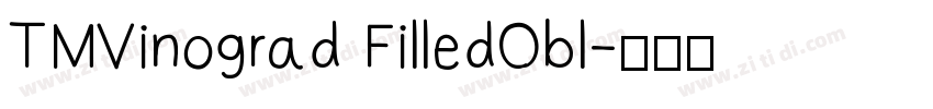 TMVinograd FilledObl字体转换